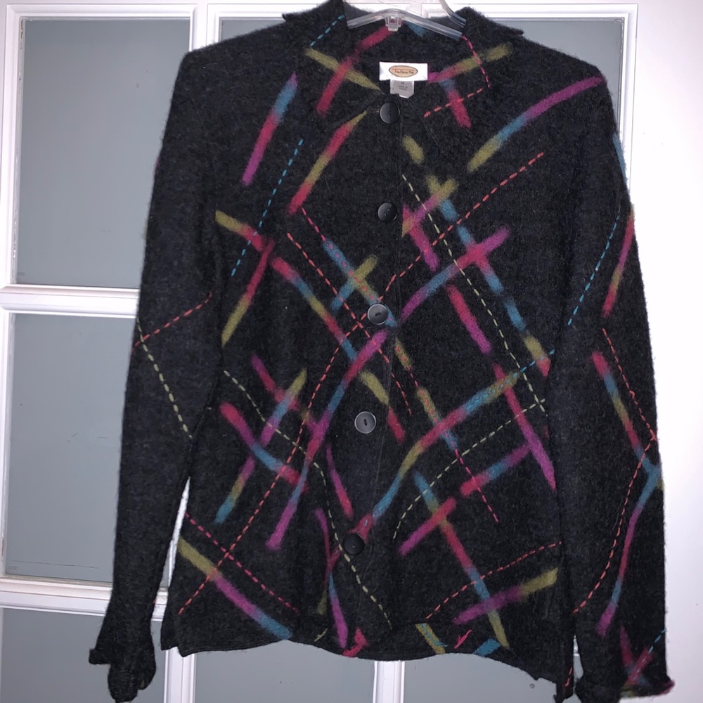 Talbots wool button down sweater